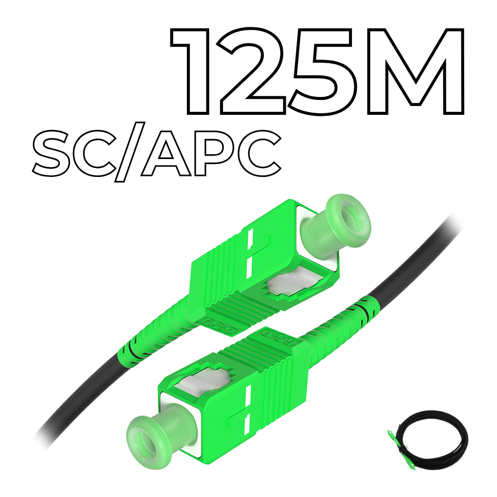 Fiber Optic Drop Cable SC/APC Connectors 125M