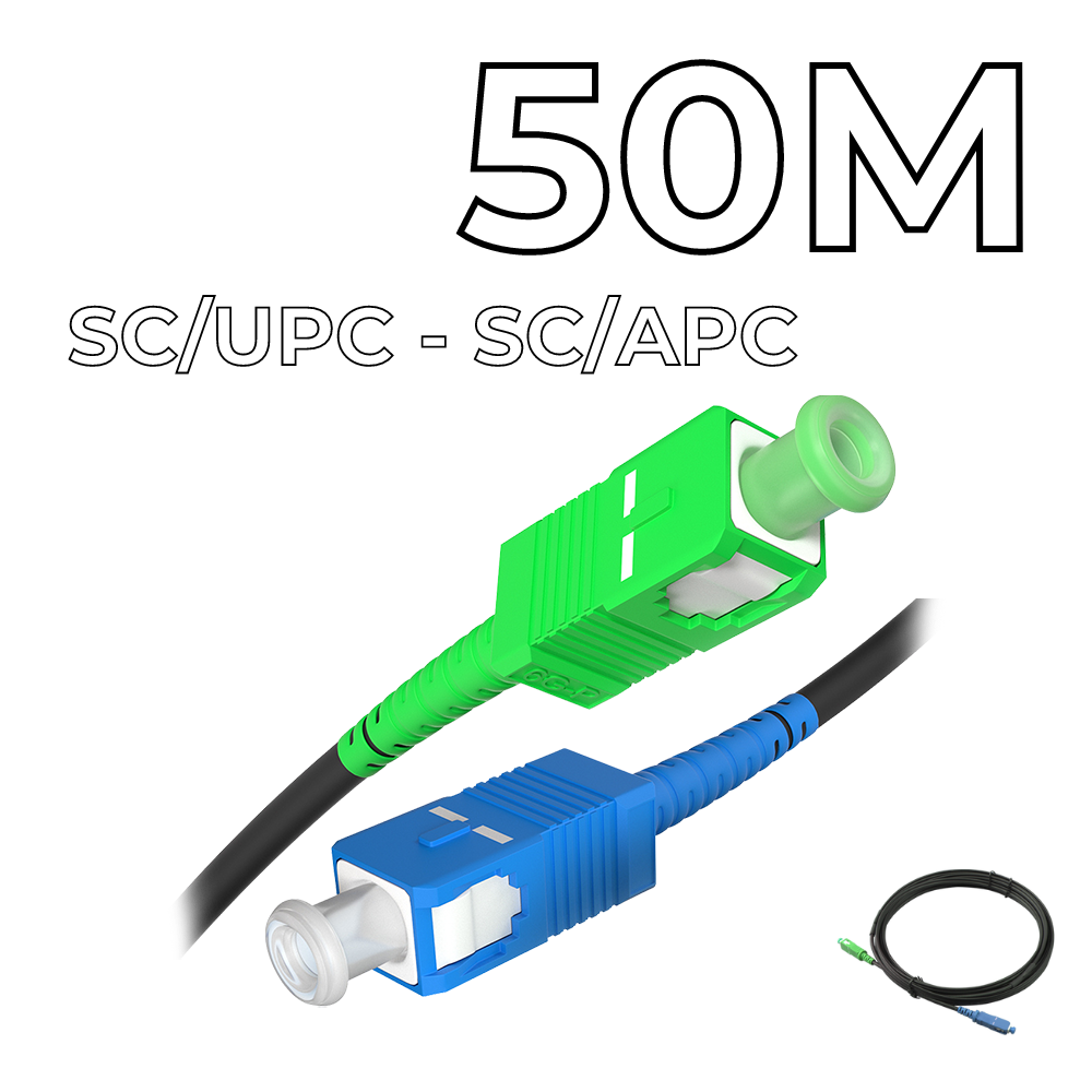 Fiber Optic Drop Cable SC/UPC-SC/APC Connectors 50M