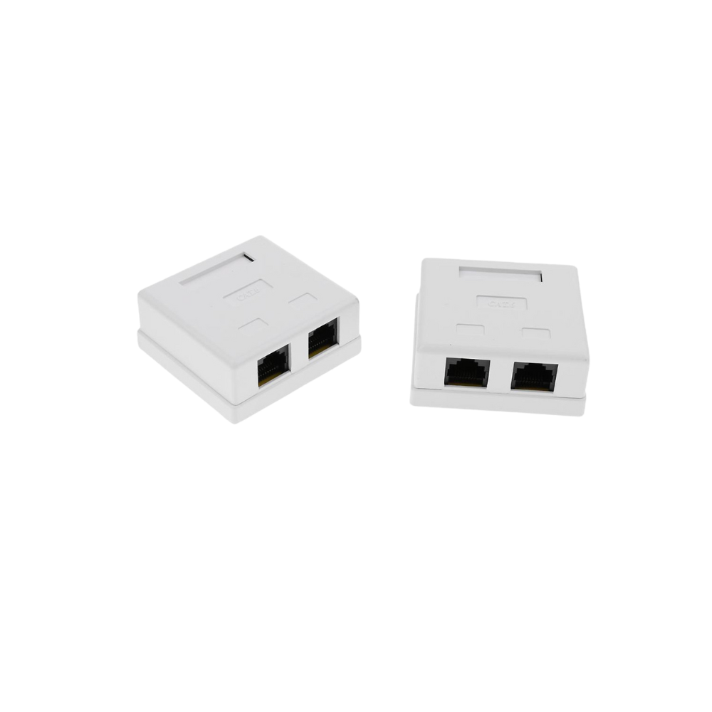 RJ45 Face plate Surface Mount Box/Dual-Port/CAT6/UTP