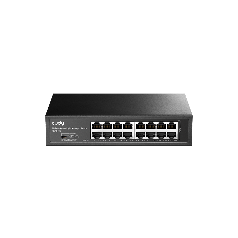 16-портен гигабитно-управуван-со-светлина-прекинувач (GS1016E)