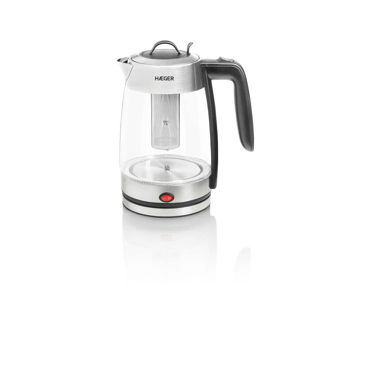 Стаклен електричен бокал HAEGER Perfect Tea 1.8L